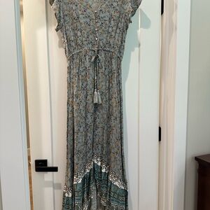 Japna Gray and Yellow Floral Dress